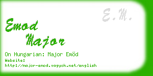 emod major business card